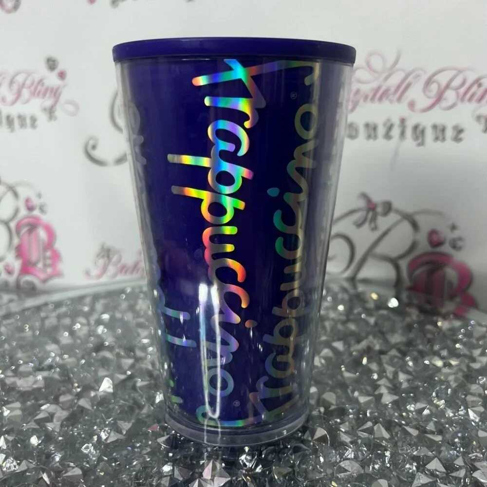 Starbucks cup Frappuccino Purple Holographic Tumbler shiny shimmer